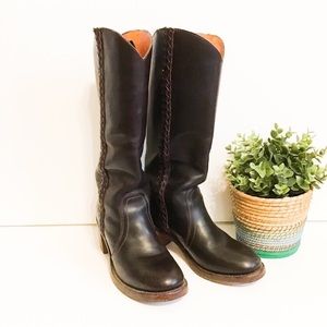 Vintage Frye Braided Boots in great condition!
